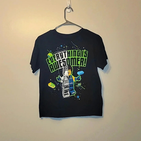**4/$20 TEES**Lego Lego Movie Everything is Awesome black shirt size 10/12 LOT A - Picture 1 of 5